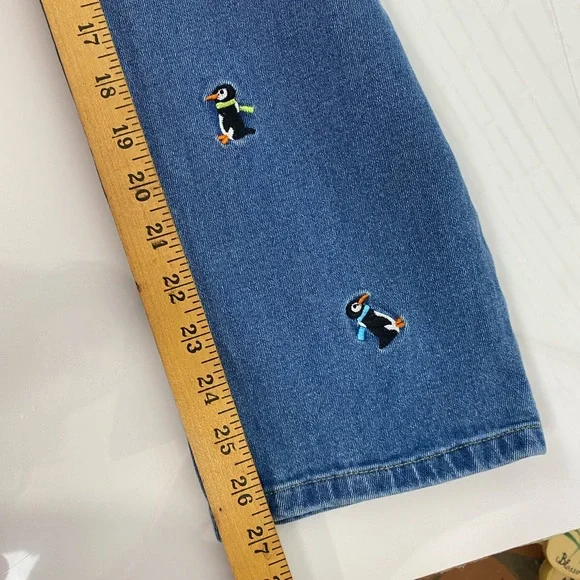 Vintage Embroidered Penguin High Rise Jeans by Quacker Factory 26/27” Waist - Picture 12 of 13